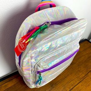 Girls Multi Tone White Backpack